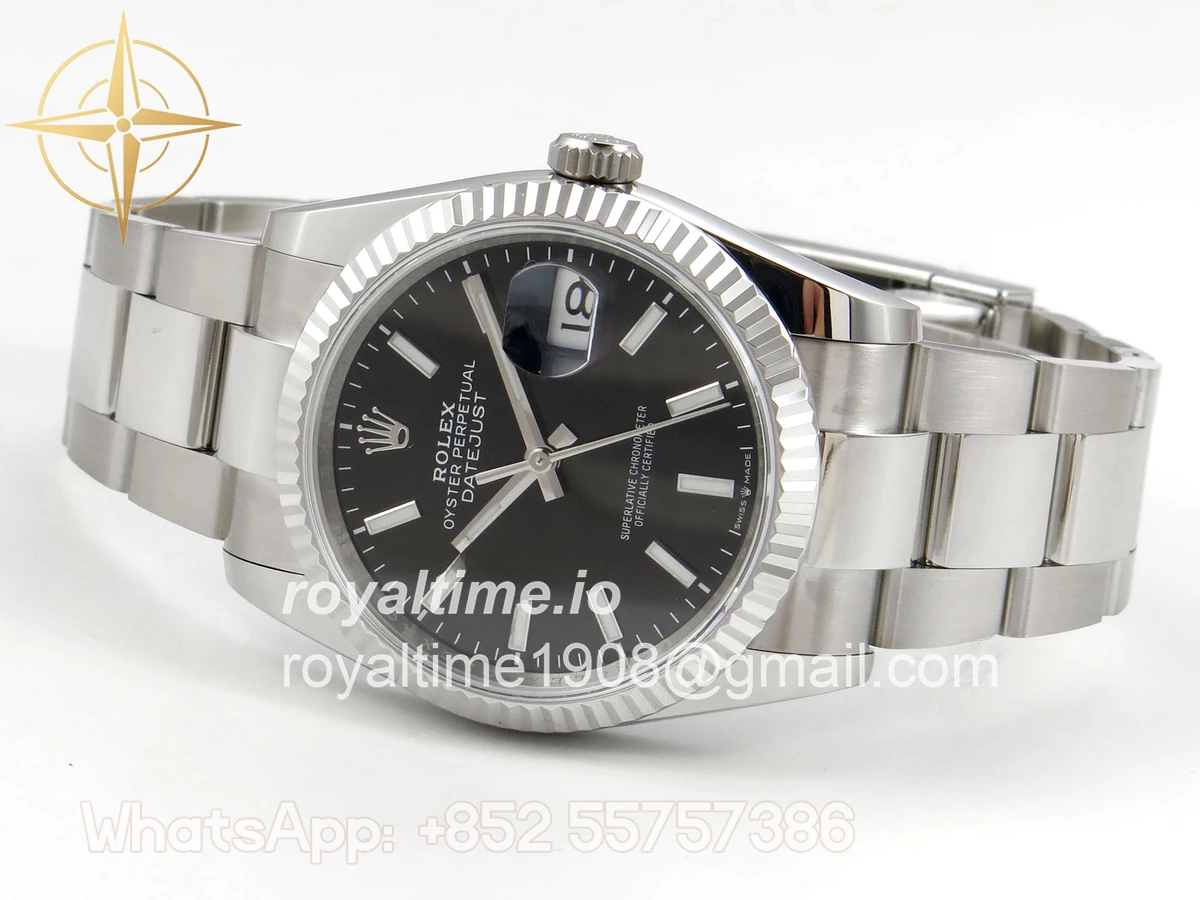 Rolex DateJust 36 SS 126234 ARF Black Stick Dial on Oyster Bracelet DD3235 - Image 8