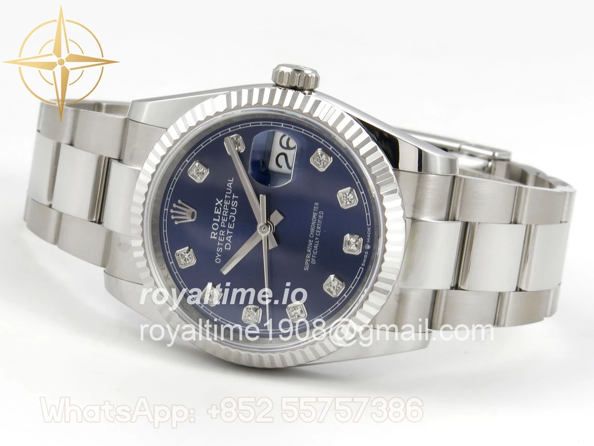 Rolex DateJust 36 SS 126234 ARF Blue Diamonds Dial on Oyster Bracelet DD3235 - Image 8