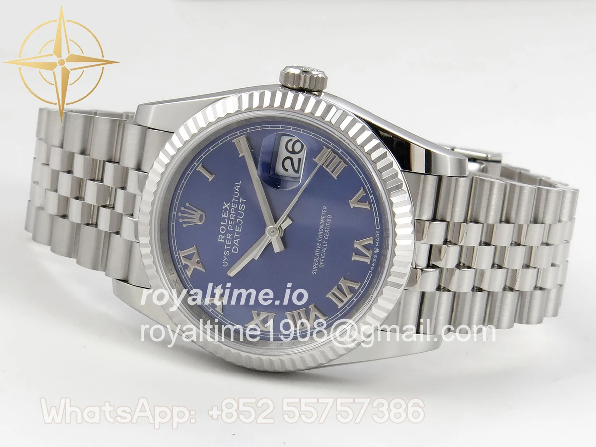 Rolex DateJust 36 SS 126234 ARF Blue Roman Dial on Jubilee Bracelet DD3235 - Image 8