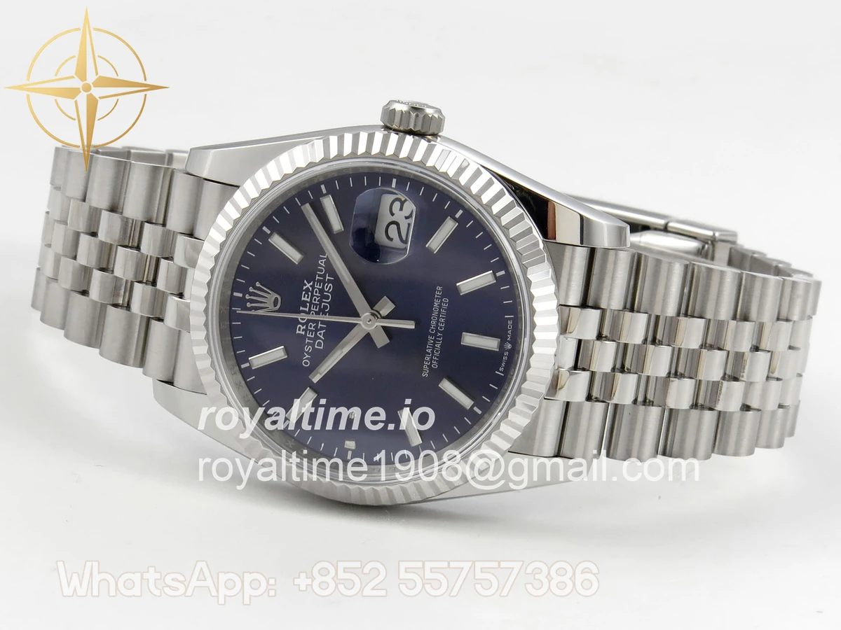 Rolex DateJust 36 SS 126234 ARF Blue Stick Dial on Jubilee Bracelet DD3235 - Image 8