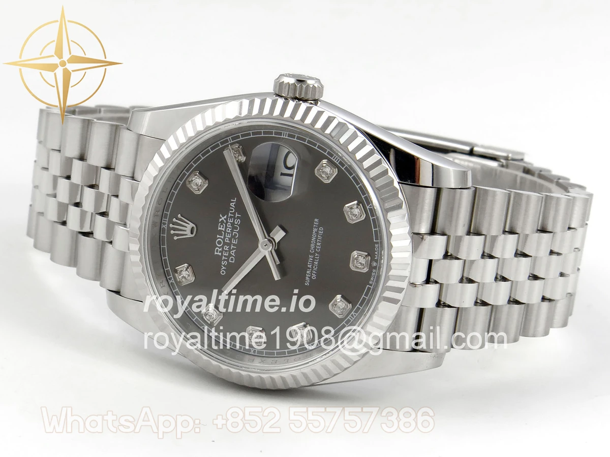 Rolex DateJust 36 SS 126234 ARF Gray Diamonds Dial on Jubilee Bracelet DD3235 - Image 8