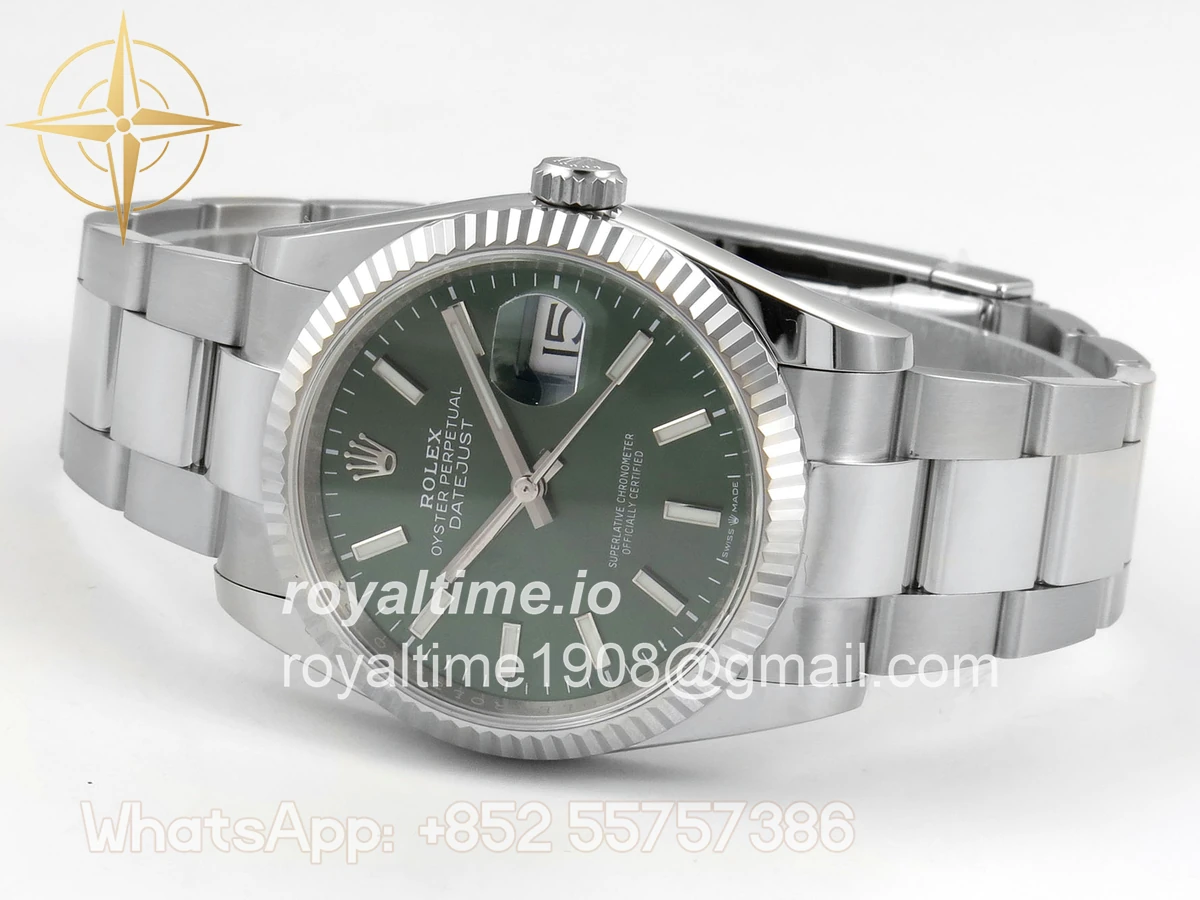 Rolex DateJust 36 SS 126234 ARF Green Stick Dial on Oyster Bracelet DD3235 - Image 8