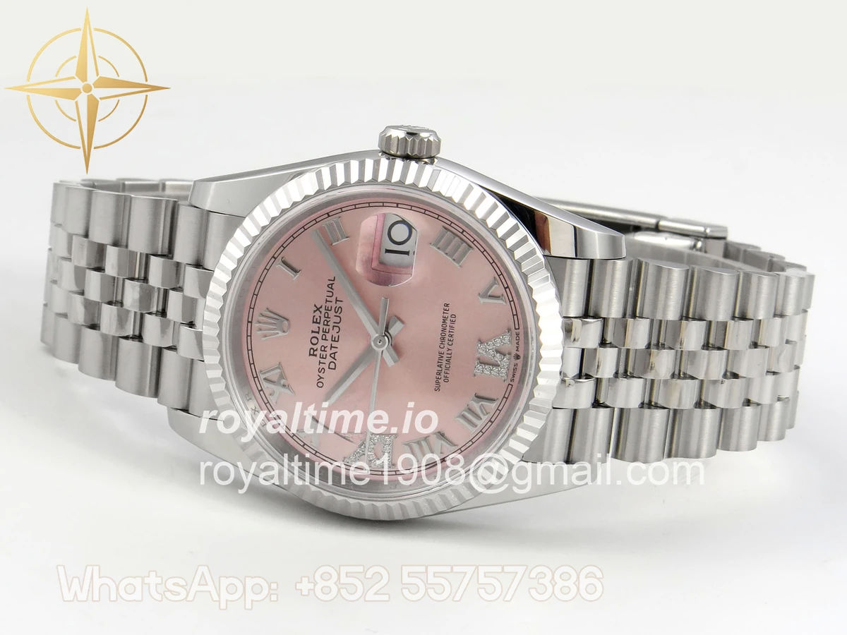 Rolex DateJust 36 SS 126234 ARF Pink Diamond Roman Dial on Jubilee Bracelet DD3235 - Image 8