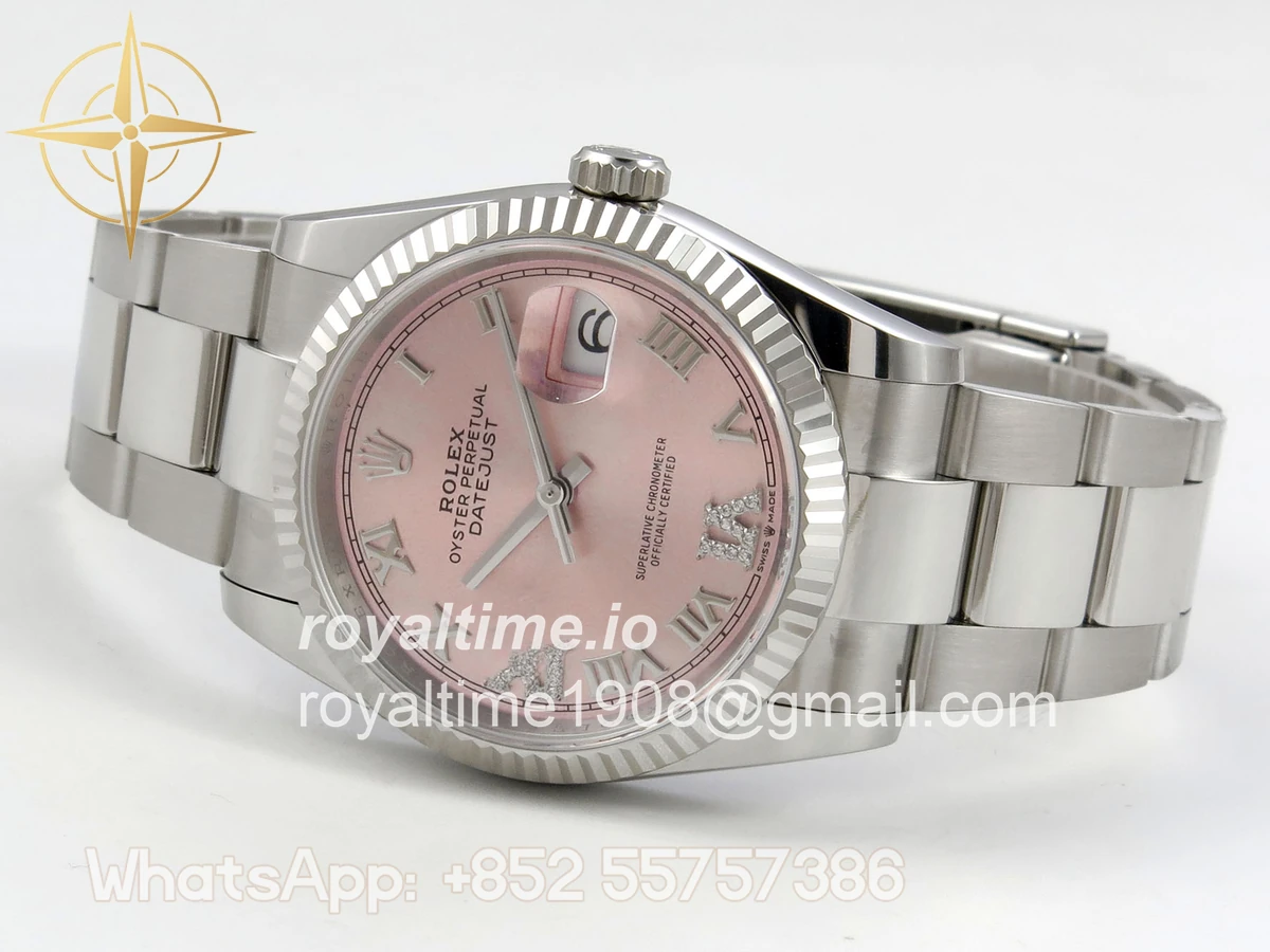 Rolex DateJust 36 SS 126234 ARF Pink Roman Dial on Oyster Bracelet DD3235 - Image 8