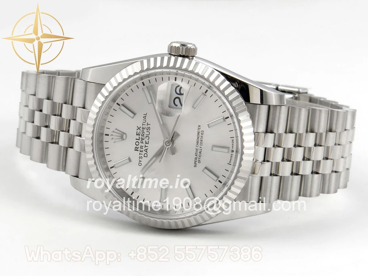 Rolex DateJust 36 SS 126234 ARF Silver Stick Dial on Jubilee Bracelet DD3235 - Image 8