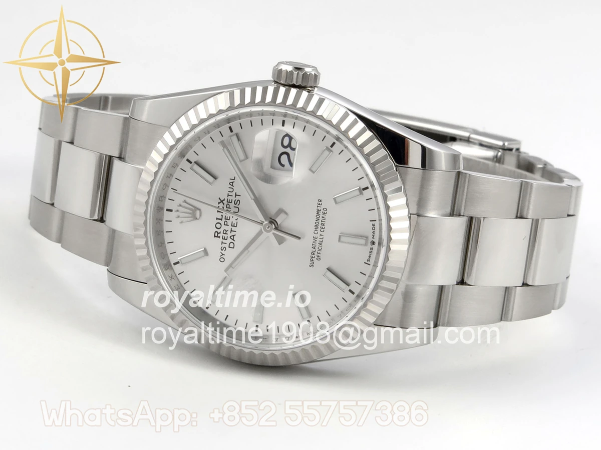 Rolex DateJust 36 SS 126234 ARF Silver Stick Dial on Oyster Bracelet DD3235 - Image 8