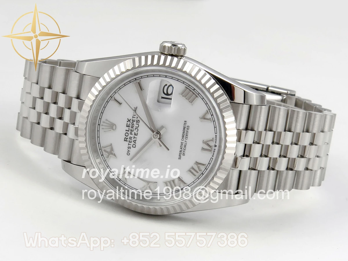 Rolex DateJust 36 SS 126234 ARF White Roman Dial on Jubilee Bracelet DD3235 - Image 8