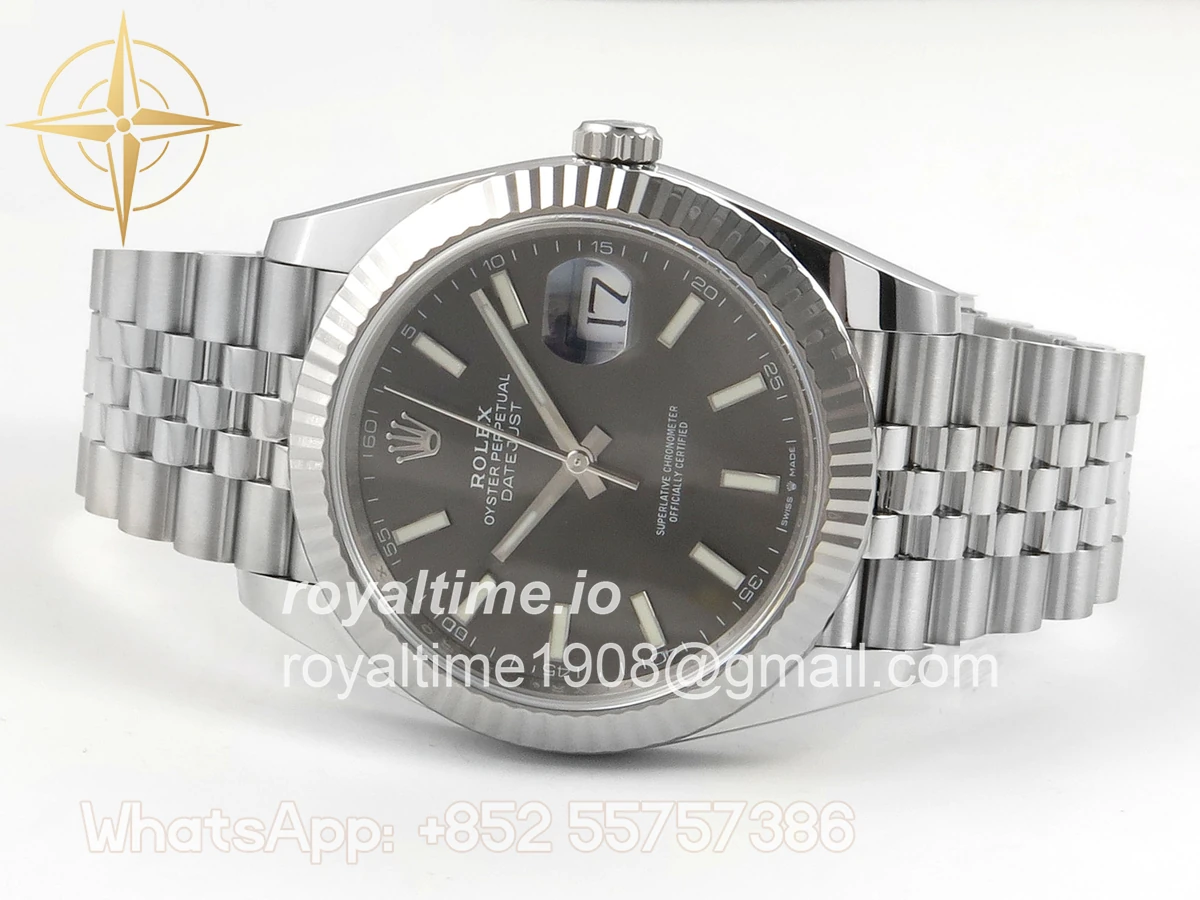 Rolex DateJust 41 126334 904L SS SCF Gray Dial on Jubilee Bracelet VR3235 - Image 8