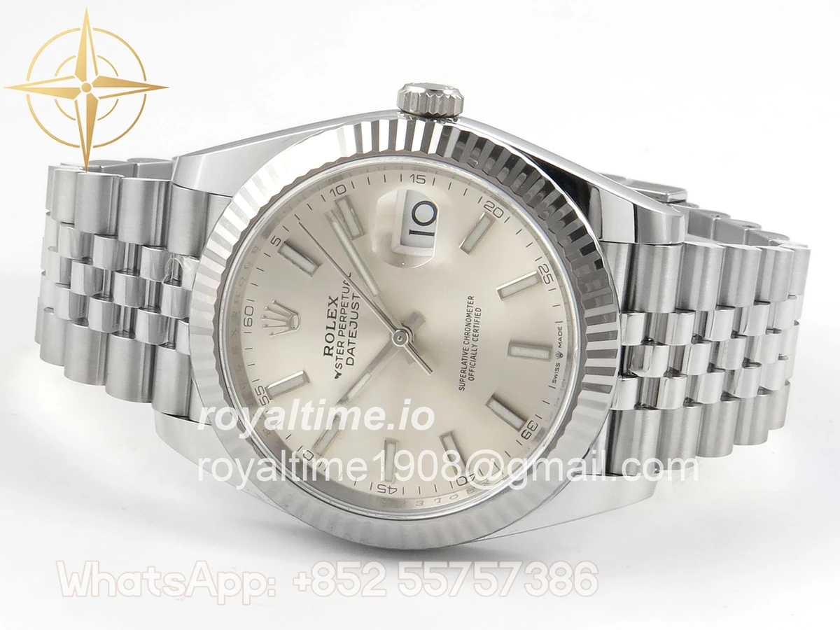 Rolex DateJust 41 126334 904L SS SCF Sliver Dial on Jubilee Bracelet VR3235 - Image 8