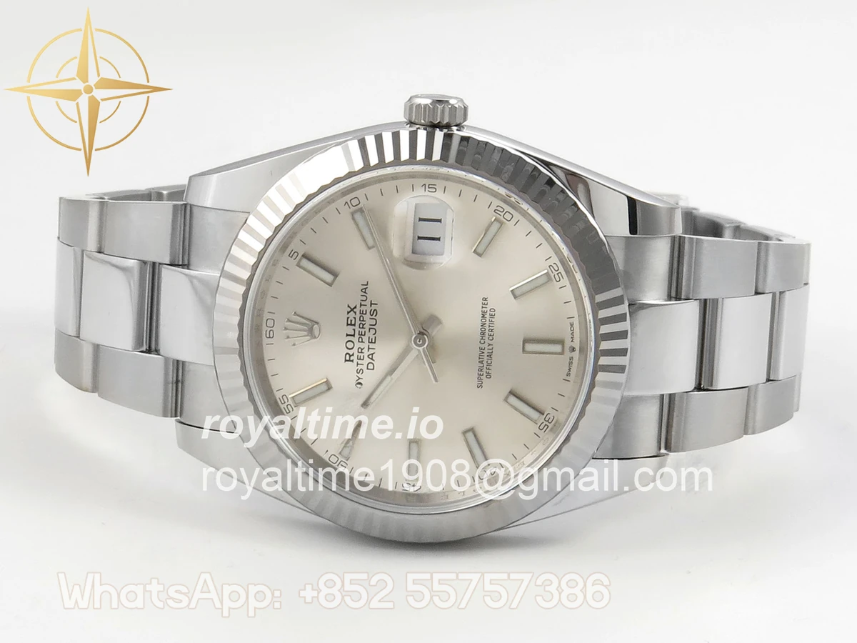 Rolex DateJust 41 126334 904L SS SCF Sliver Dial on Oyster Bracelet VR3235 - Image 8