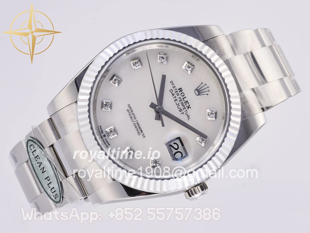 Rolex DateJust 41 126334 Clean Plus 904L Steel White MOP Diamonds Dial on Oyster Bracelet DD3235 - Image 8