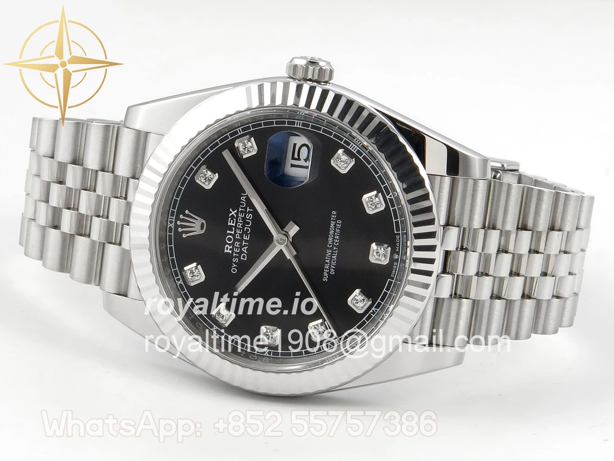 Rolex DateJust 41 126334 Clean Plus Black Diamonds Dial on Jubilee Bracelet JH3235 (Free Sprung) Weighted 133g - Image 8