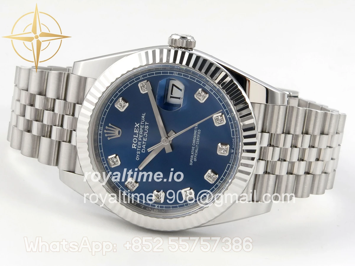 Rolex DateJust 41 126334 Clean Plus Blue Diamonds Dial on Jubilee Bracelet JH3235 (Free Sprung) Weighted 133g - Image 8