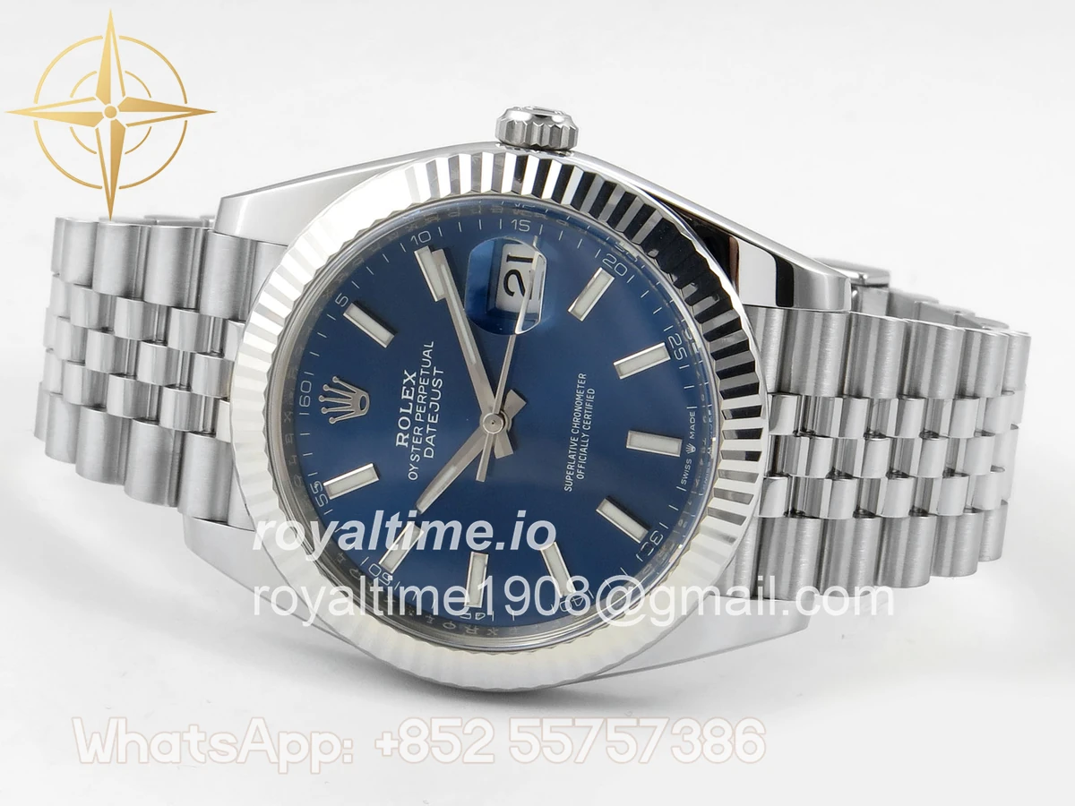 Rolex DateJust 41 126334 Clean Plus Blue Stick Dial on Jubilee Bracelet JH3235 (Free Sprung) Weighted 133g - Image 8