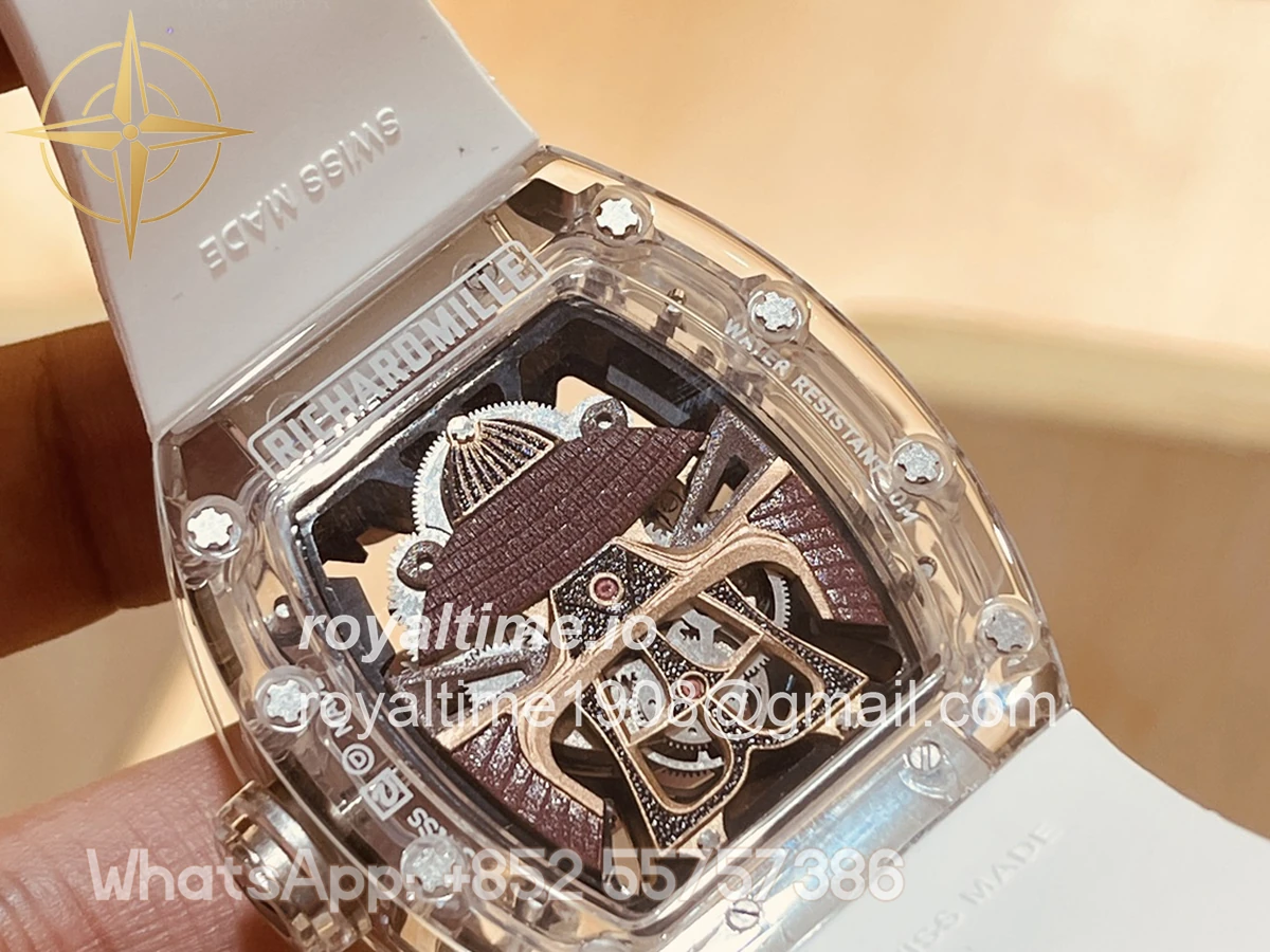 Richard Mille RM 047 Tourbillon Samurai Sapphire on White Rubber Strap - Image 8
