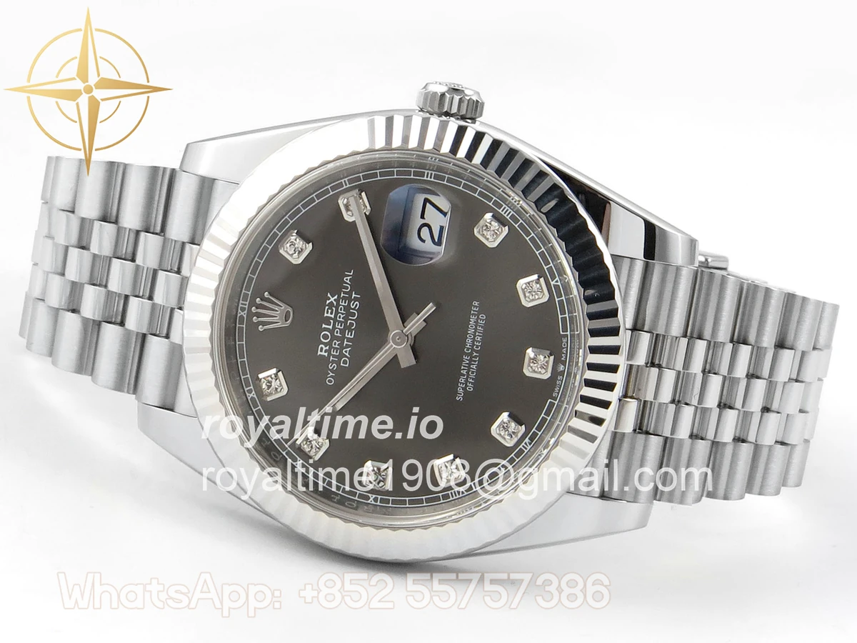 Rolex DateJust 41 126334 Clean Plus Gray Diamonds Dial on Jubilee Bracelet JH3235 (Free Sprung) Weighted 133g - Image 8