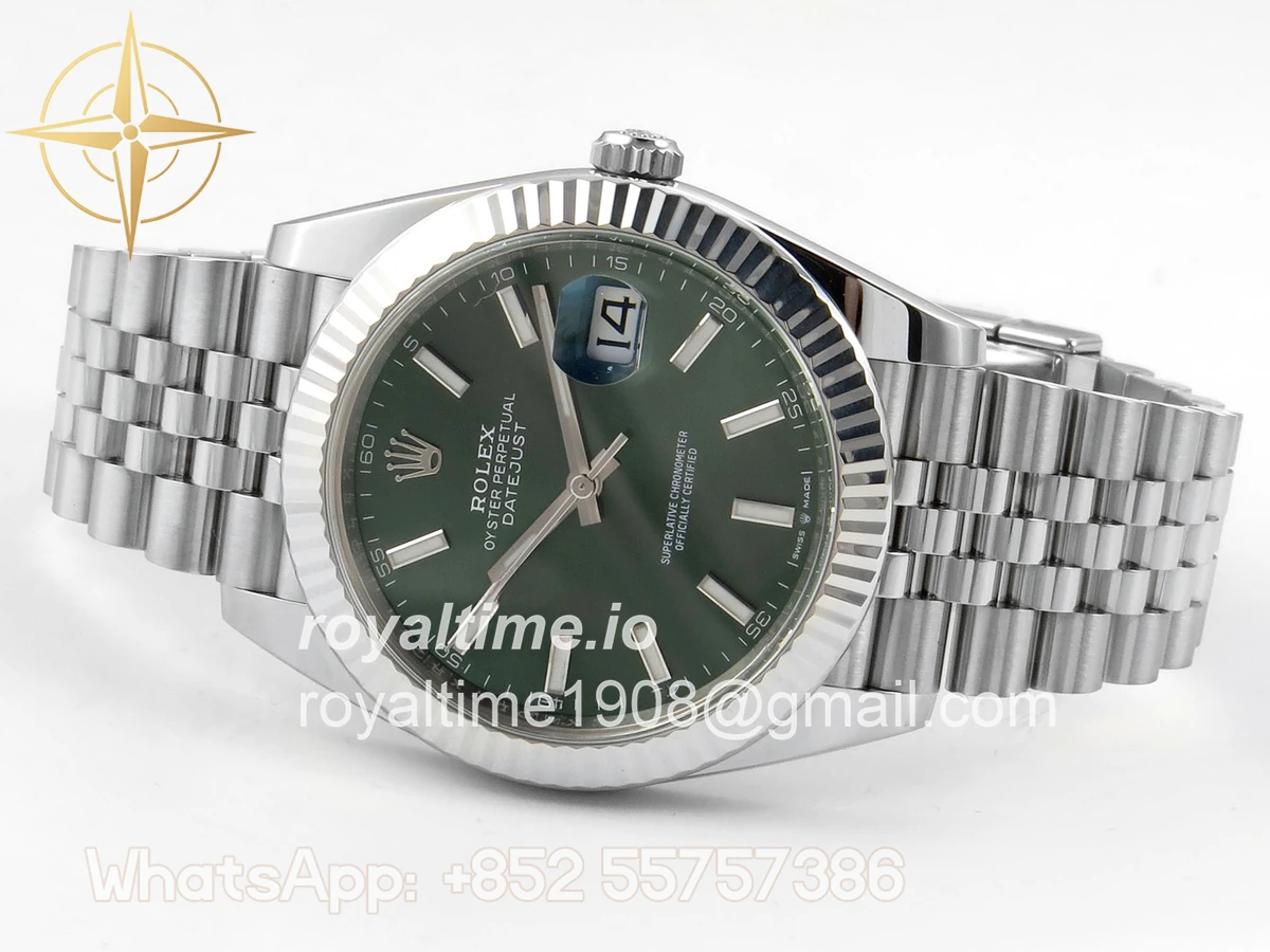 Rolex DateJust 41 126334 Clean Plus Green Stick Dial on Jubilee Bracelet JH3235 (Free Sprung) Weighted 133g - Image 8