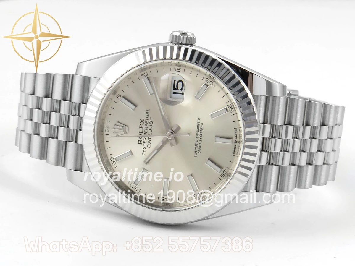 Rolex DateJust 41 126334 Clean Plus Silver Stick Dial on Jubilee Bracelet JH3235 (Free Sprung) Weighted 133g - Image 8