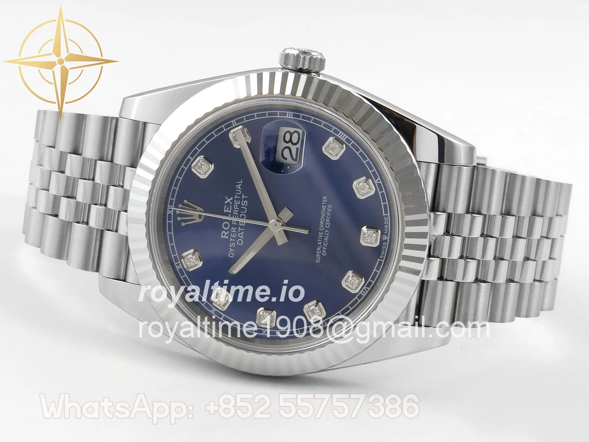 Rolex DateJust 41 126334 ERF Blue Diamonds Dial on Jubilee Bracelet JH3235 (Free Sprung) Weighted 132g - Image 8
