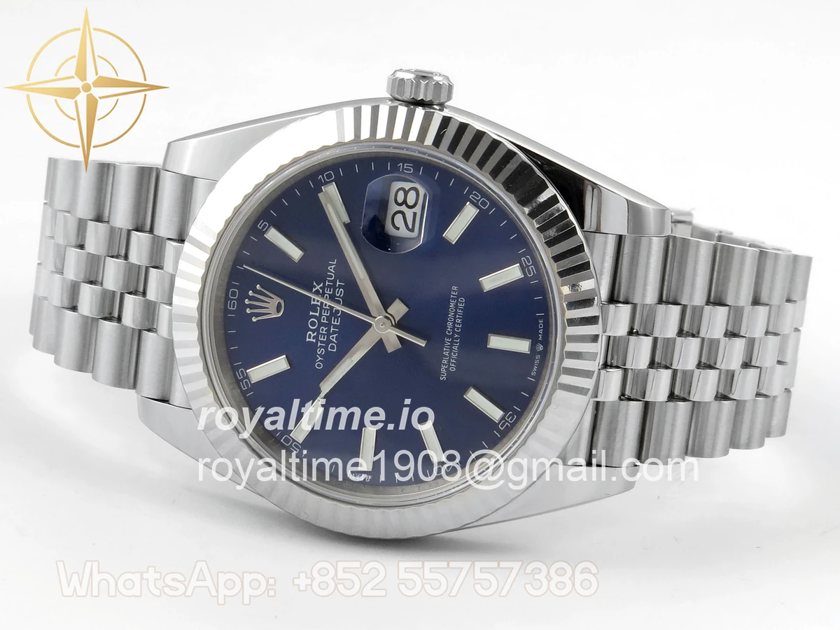Rolex DateJust 41 126334 ERF Blue Stick Dial on Jubilee Bracelet JH3235 (Free Sprung) Weighted 132g - Image 8