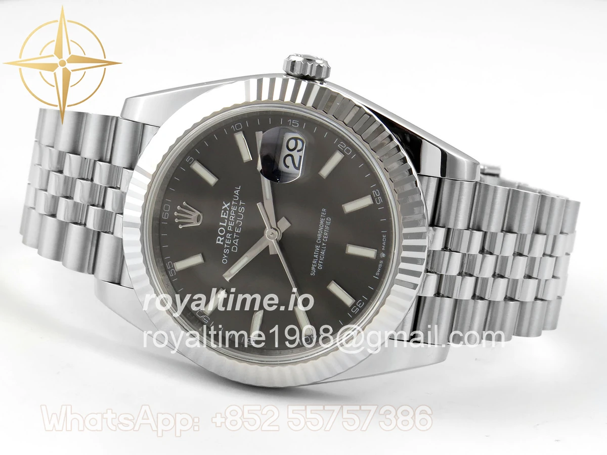 Rolex DateJust 41 126334 ERF Gray Stick Dial on Jubilee Bracelet JH3235 (Free Sprung) Weighted 132g - Image 8
