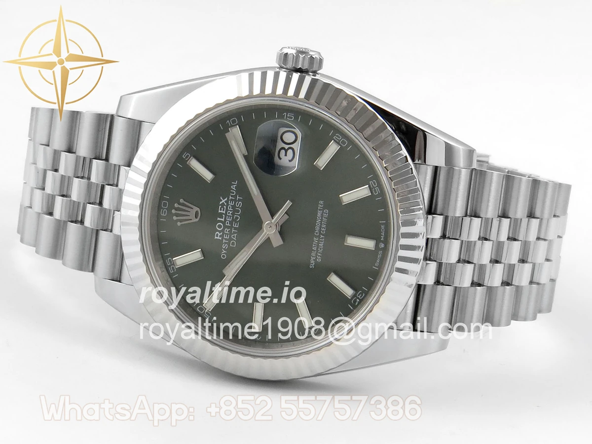 Rolex DateJust 41 126334 ERF Green Stick Dial on Jubilee Bracelet JH3235 (Free Sprung) Weighted 132g - Image 8
