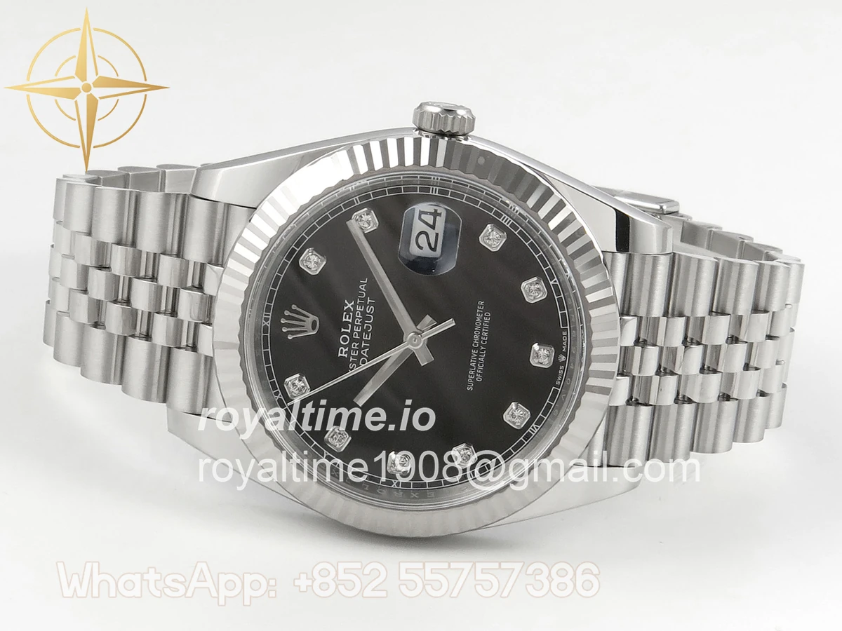 Rolex DateJust 41mm 126334 ARF Black Diamonds Dial on Jubilee Bracelet DD3235 - Image 8