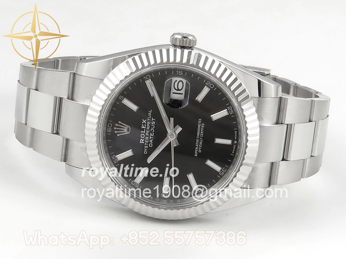 Rolex DateJust 41mm 126334 ARF Black Stick Dial on Oyster Bracelet DD3235 - Image 8