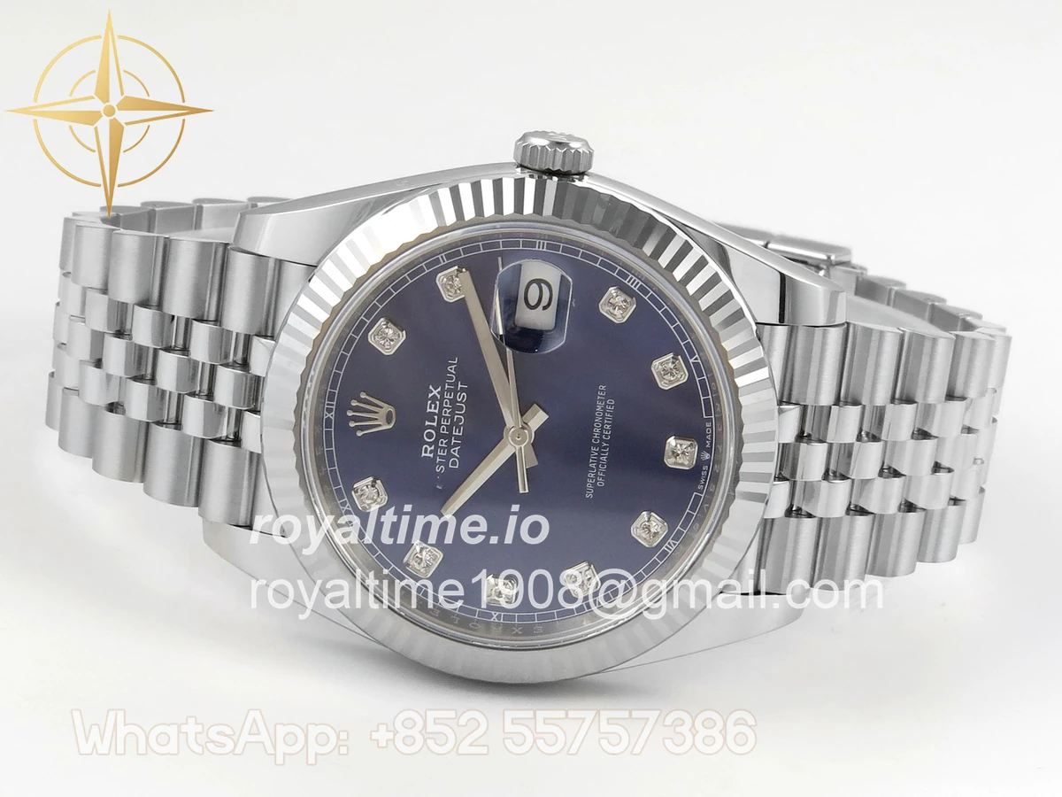 Rolex DateJust 41mm 126334 ARF Blue Diamonds Dial on Jubilee Bracelet DD3235 - Image 8