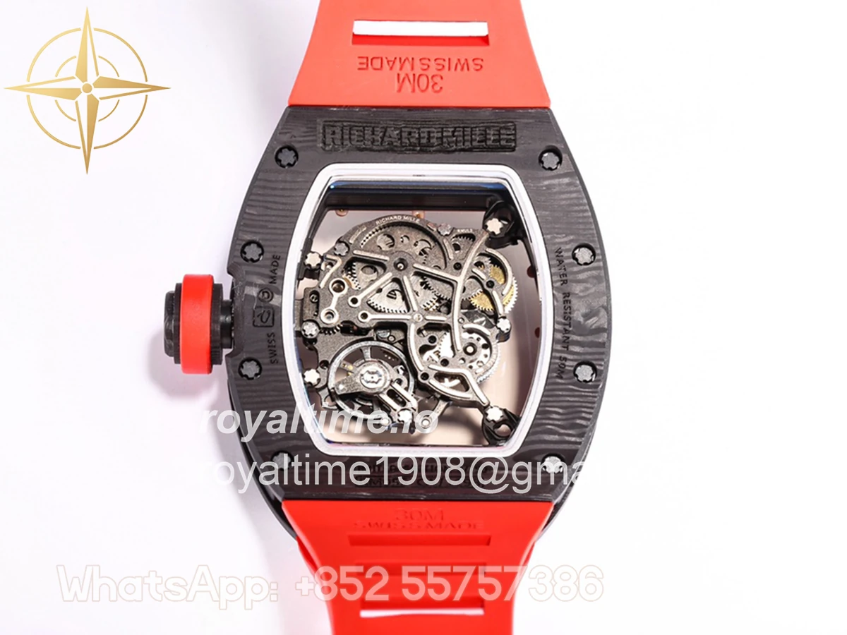Richard Mille RM 055 Bubba Watson in NTPT Carbon Red Rubber Strap - Image 8