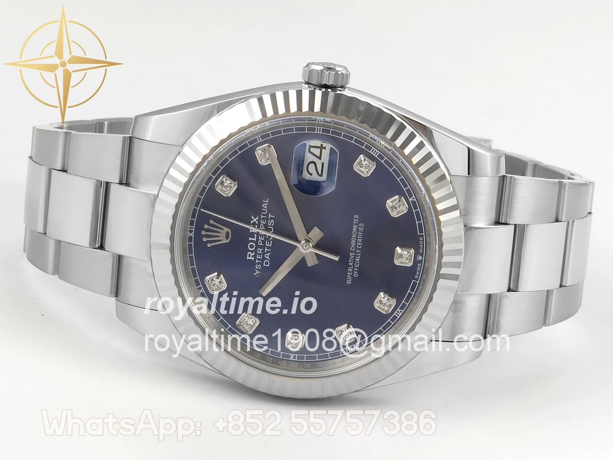 Rolex DateJust 41mm 126334 ARF Blue Diamonds Dial on Oyster Bracelet DD3235 - Image 8