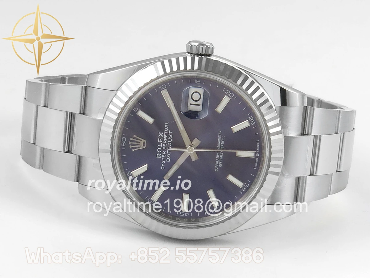 Rolex DateJust 41mm 126334 ARF Blue Stick Dial on Oyster Bracelet DD3235 - Image 8