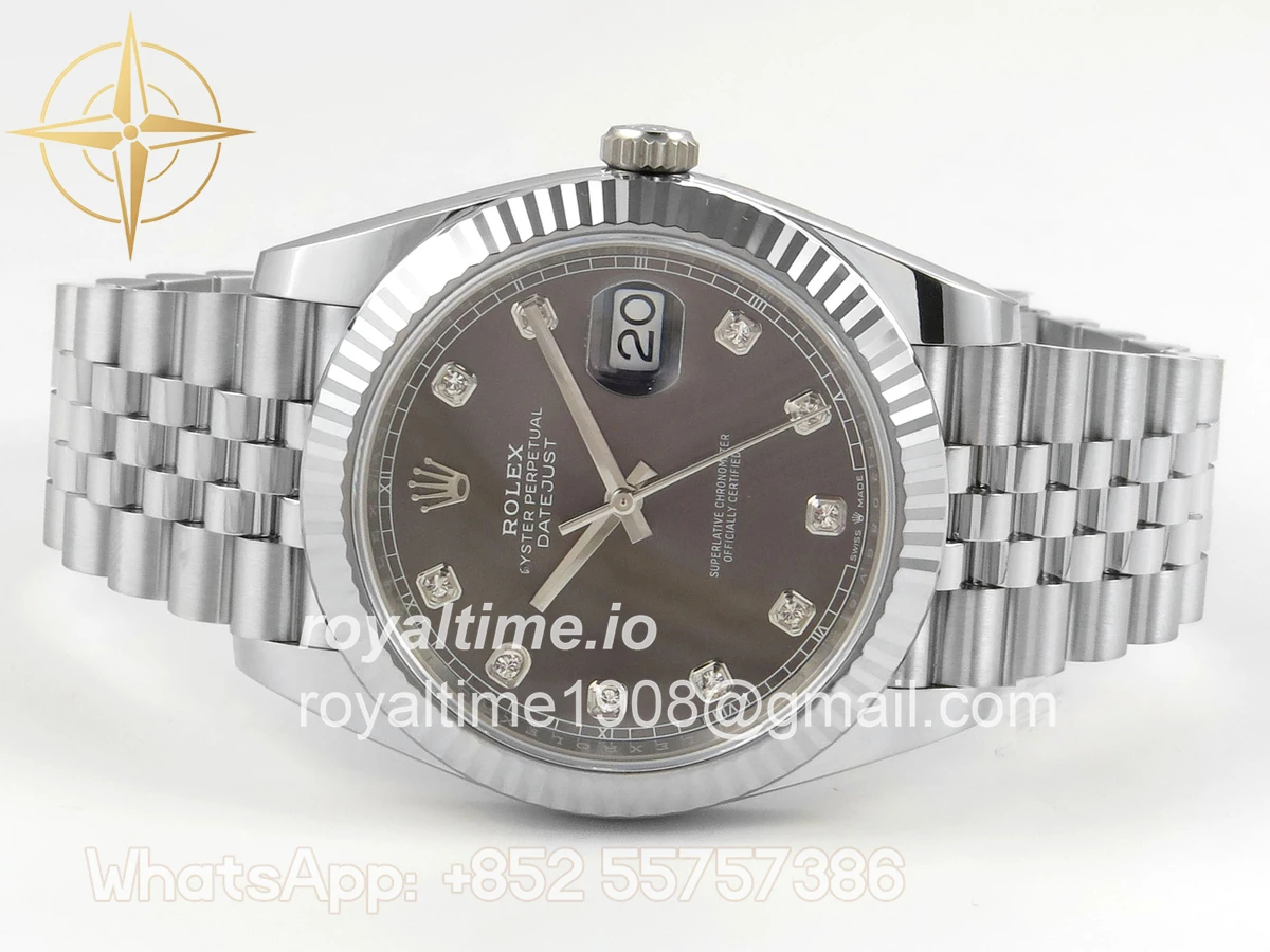 Rolex DateJust 41mm 126334 ARF Gray Diamonds Dial on Jubilee Bracelet DD3235 - Image 8