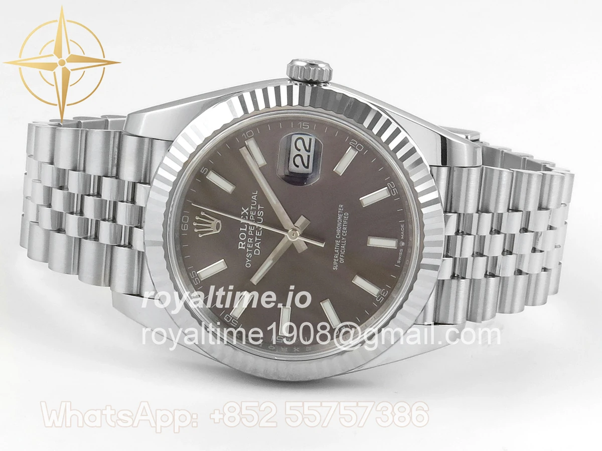 Rolex DateJust 41mm 126334 ARF Gray Stick Dial on Jubilee Bracelet DD3235 - Image 8