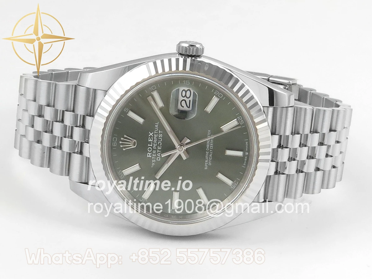 Rolex DateJust 41mm 126334 ARF Green Stick Dial on Jubilee Bracelet DD3235 - Image 8