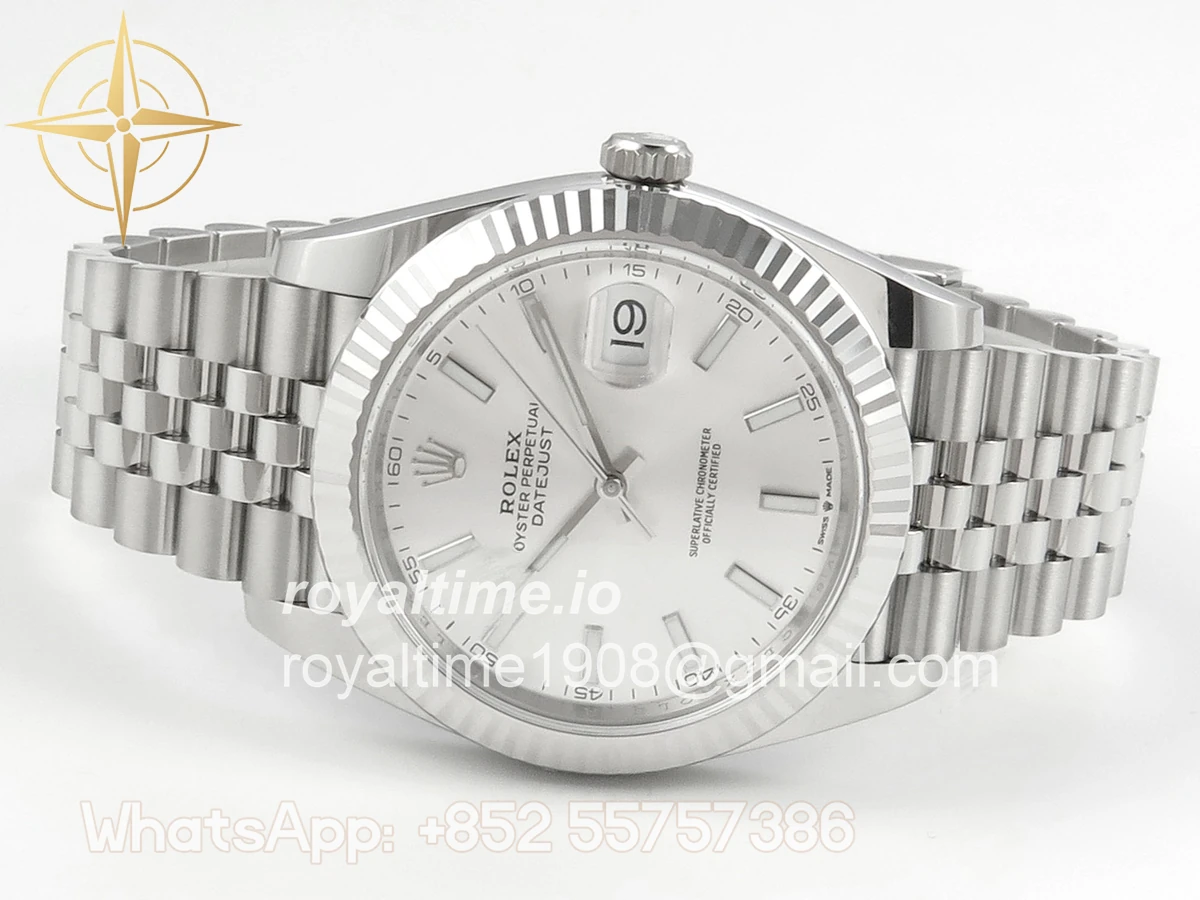 Rolex DateJust 41mm 126334 ARF Sliver Stick Dial on Jubilee Bracelet DD3235 - Image 8