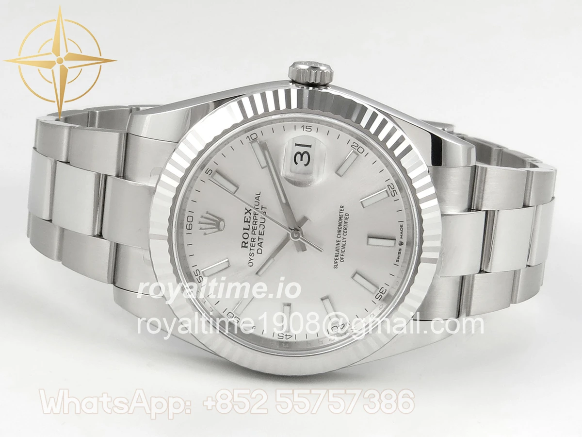 Rolex DateJust 41mm 126334 ARF Sliver Stick Dial on Oyster Bracelet DD3235 - Image 8