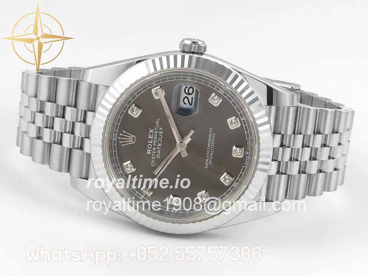 Rolex DateJust 41mm 126334 Clean Plus Gray Diamonds Dial on Jubilee Bracelet DD3235 - Image 8