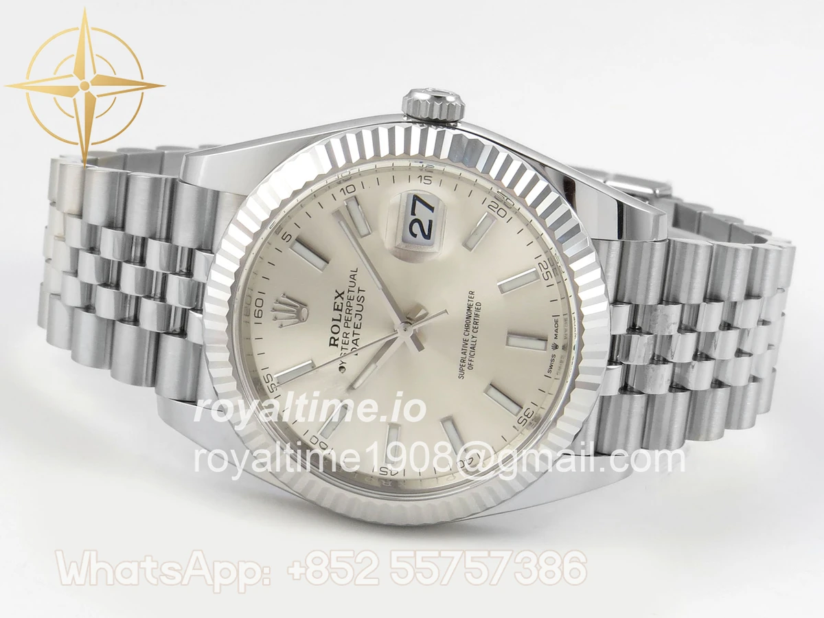 Rolex DateJust 41mm 126334 Clean Plus Silver Stick Dial on Jubilee Bracelet DD3235 - Image 8
