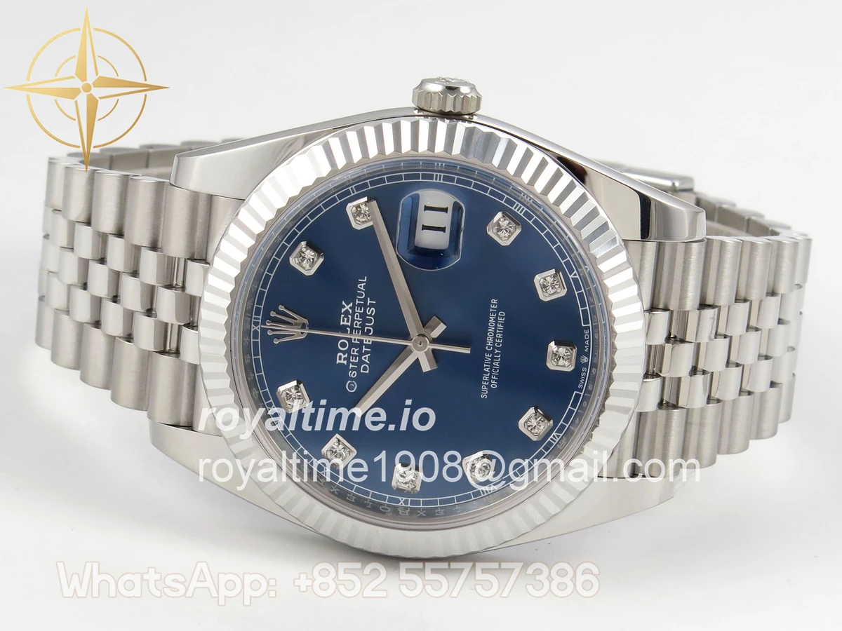 Rolex Datejust 126334 41mm Clean Plus 904L Blue Diamonds Dial on Jubilee Bracelet VR3235 - Image 8