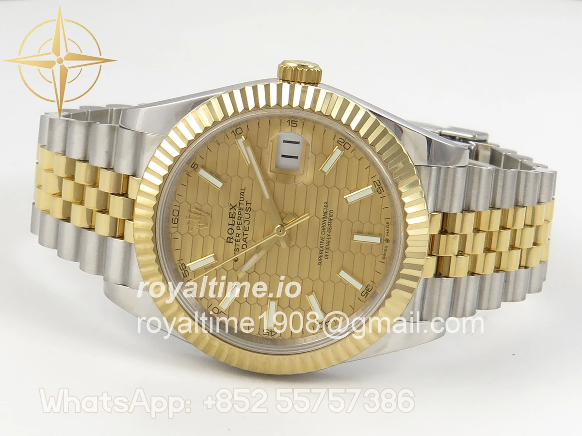 Rolex DateJust 41 126333 QF 904L Steel YG Textured Dial on SS/YG Jubilee Bracelet QF3235 (145g) - Image 8