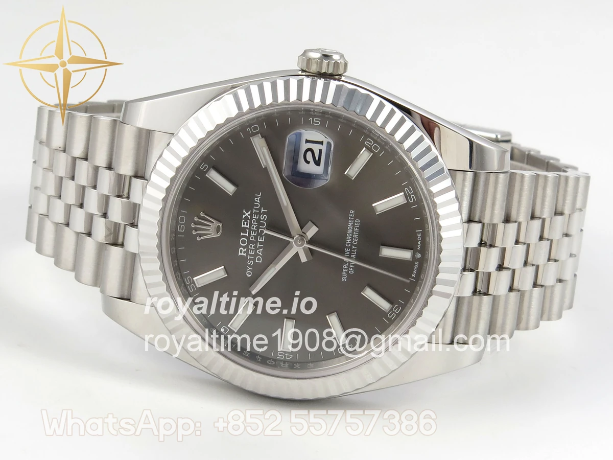 Rolex DateJust 41 126334 Clean Plus 904L Steel Gray Stick Dial on Jubilee Bracelet DD3235 - Image 8