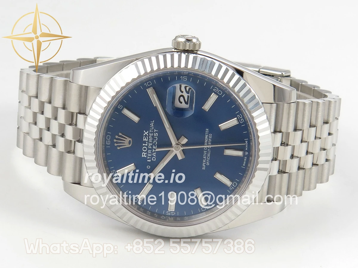 Rolex DateJust 41 126334 Clean Plus 904L Steel Blue Stick Dial on Jubilee Bracelet DD3235 - Image 8