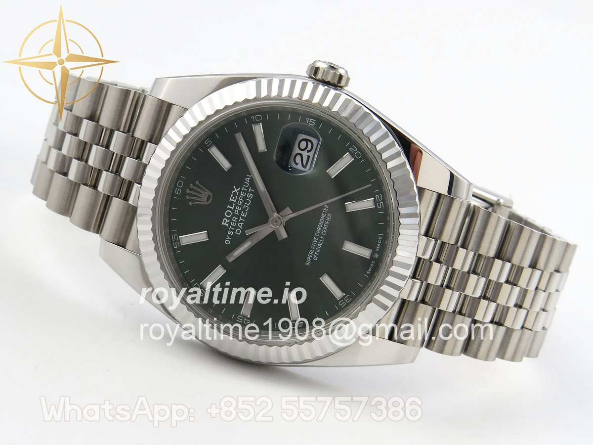 Rolex DateJust 41 126334 Clean Plus 904L Steel Green Stick Dial on Jubilee Bracelet DD3235 - Image 8