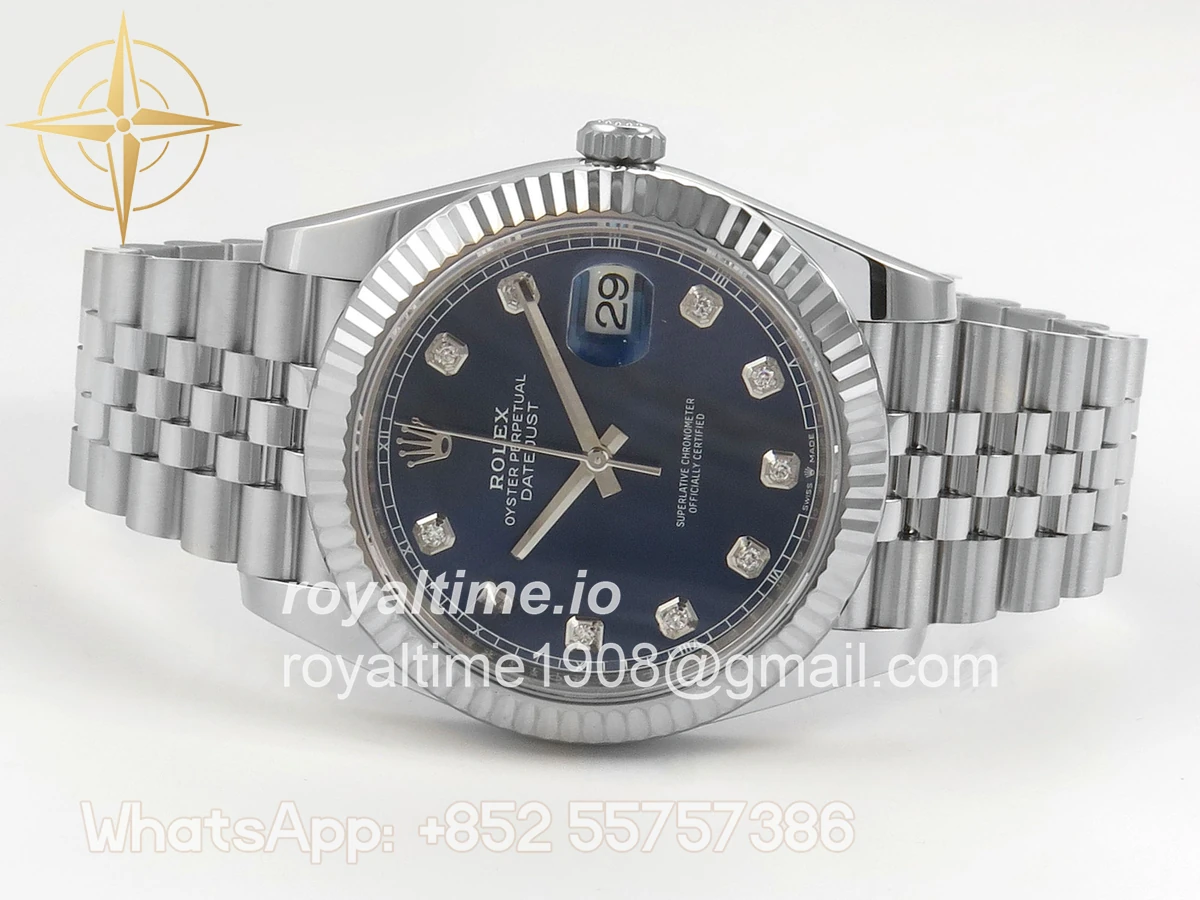 Rolex DateJust 41 126334 SCF 904L Steel Blue Diamonds Dial on Jubilee Bracelet A3235 - Image 8