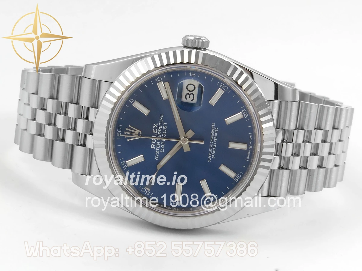 Rolex DateJust 41 126334 SCF 904L Steel Blue Stick Dial on Jubilee Bracelet A3235 - Image 8
