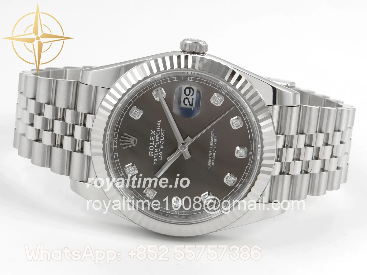 Rolex DateJust 41 126334 SCF 904L Steel Gray Diamonds Dial on Jubilee Bracelet A3235 - Image 8