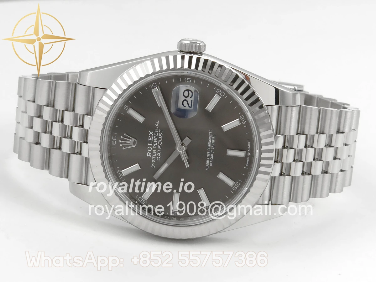 Rolex DateJust 41 126334 SCF 904L Steel Gray Stick Dial on Jubilee Bracelet A3235 - Image 8
