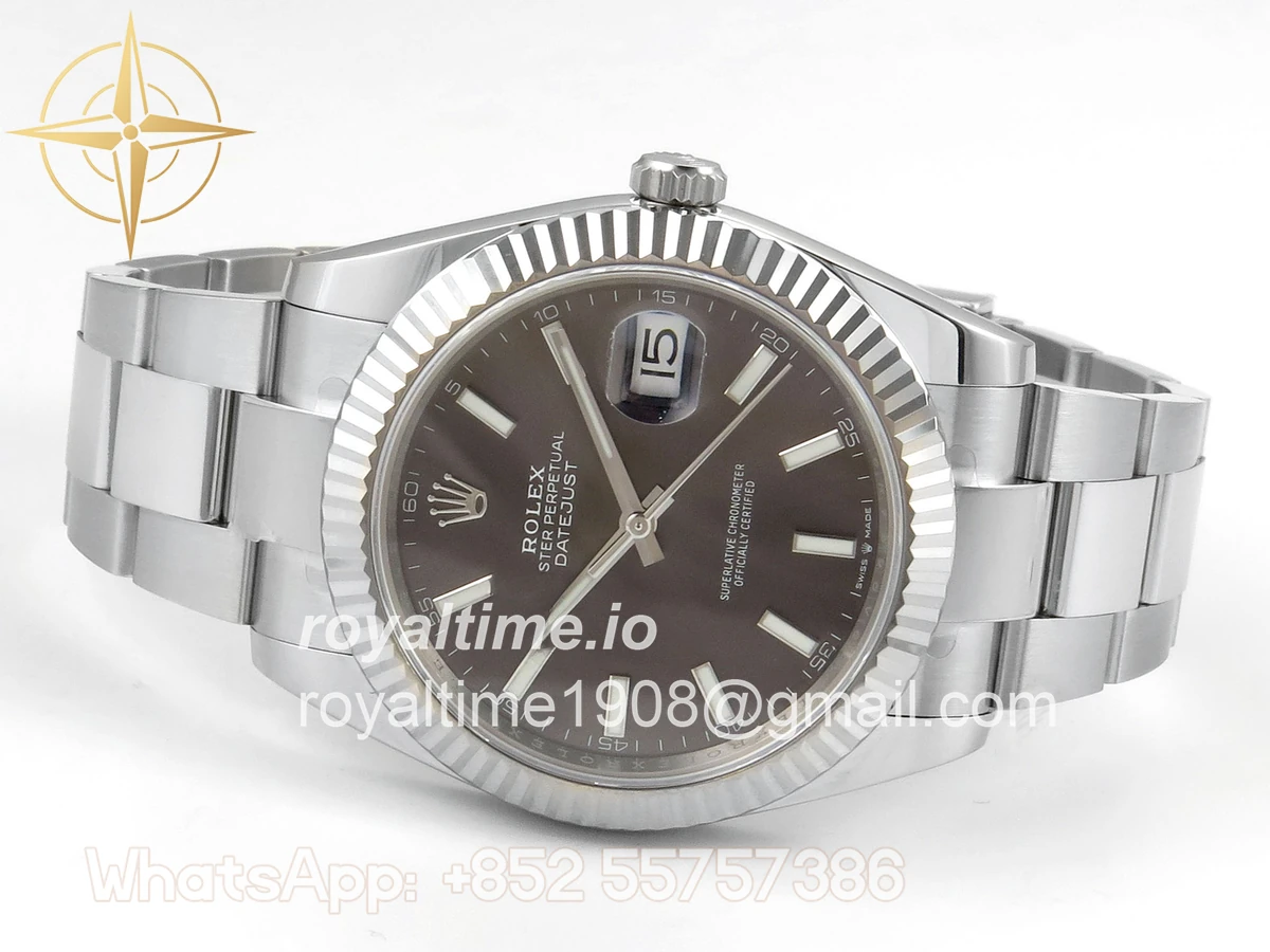 Rolex DateJust 41mm 126334 ARF Gray Stick Dial on Oyster Bracelet DD3235 - Image 8