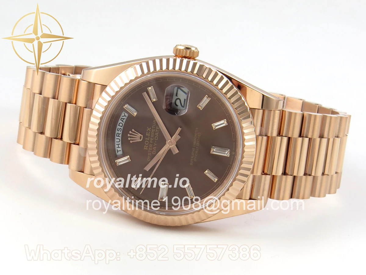 Rolex DayDate 40 228235 ARF Brown Crystal Dial on President Bracelet VR3255 - Image 8